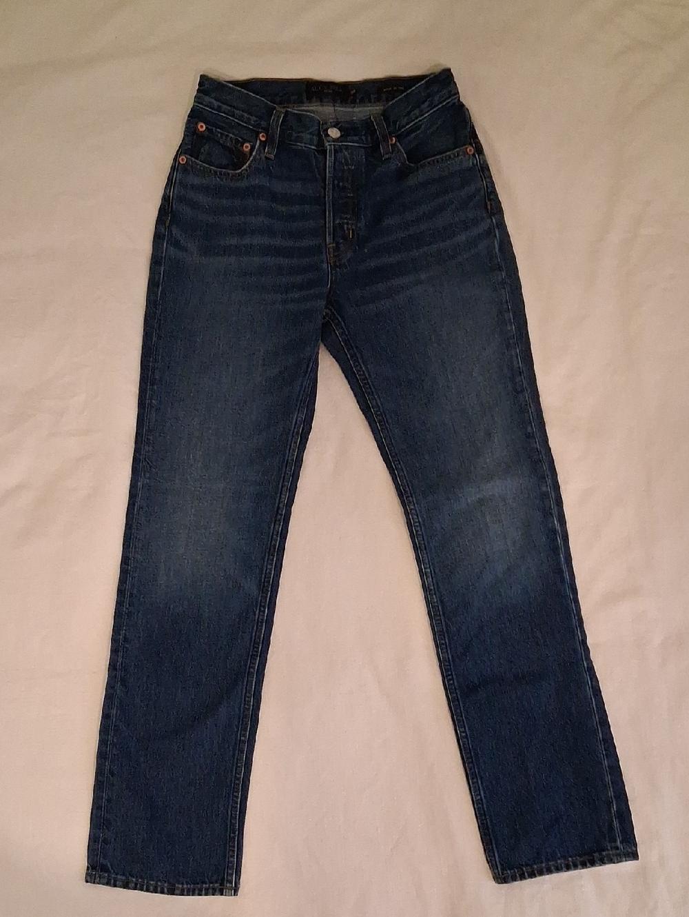 Alex Mill Women's Jane Mid Rise Straight Jeans Osolo Wash 26